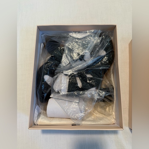 Loeffler Randall Black Suede Lexi Caged Block Heel Pumps Sz 5.5 Laceup with box - Picture 2 of 8